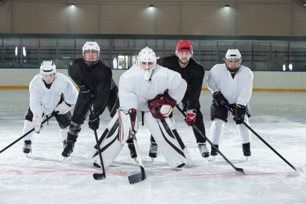 Closeup Shot of Hockey Players