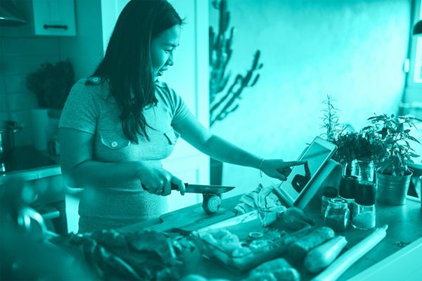 Woman preparing a healthy meal