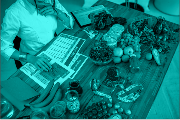 Desk of a Registered Dietitian